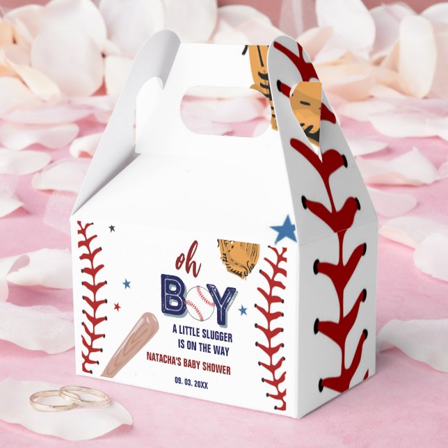 Caja Para Regalos Béisbol Deportivo Pequeño chico fanático Baby Show (Boda)