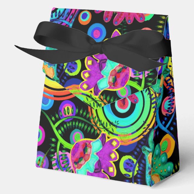 Caja Para Regalos Bella Boho Batik brillante y audaz (Anverso)