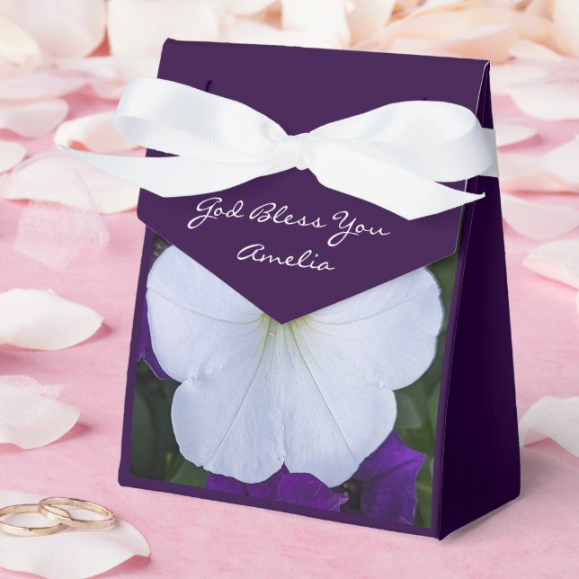 Caja Para Regalos Belleza fotográfica de flor blanca para abatir el  (Boda)