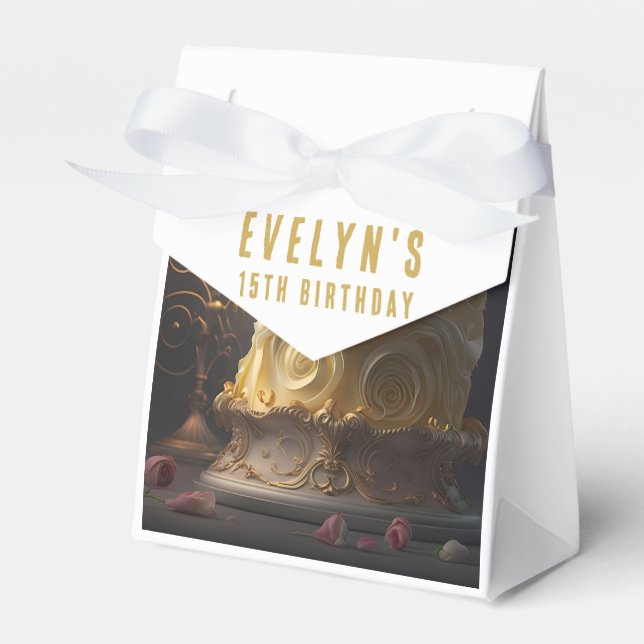 Caja Para Regalos Belleza y el pastel de bestia - Cumpleaños (Front Side)