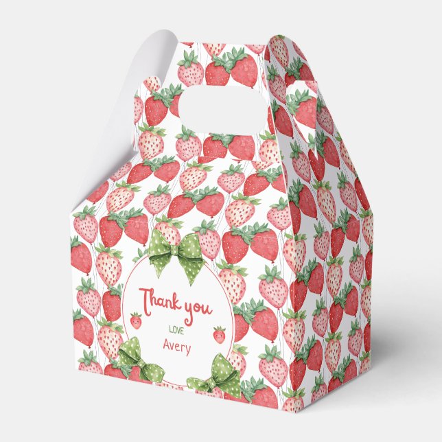 Caja Para Regalos Berry 2nd Birthday Strawberry Party  (Front Side)