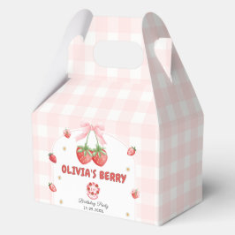 Caja Para Regalos Berry Cute Pink Strawberry Primera fiesta de cumpl