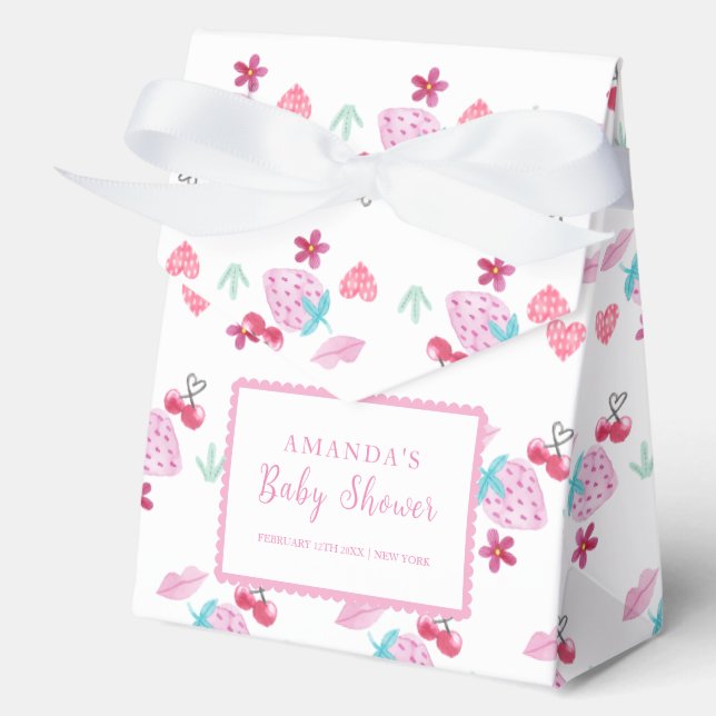 Caja Para Regalos Berry dulce dulce rosa Valentine Baby Shower (Anverso)