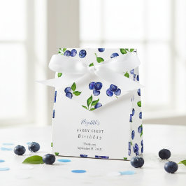 Caja Para Regalos Berry First Birday Watercolor Blueberry Cute