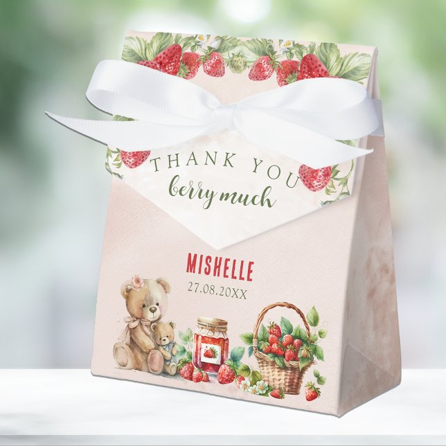 Caja Para Regalos Berry First Strawberry and Bear Birday (Subido por el creador)