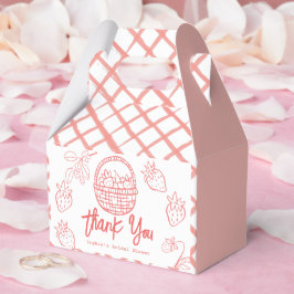 Caja Para Regalos Berry in Love Hand-drawn Strawberry Bridal Shower