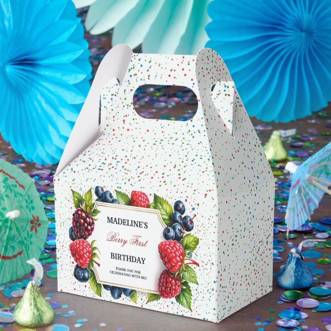 Caja Para Regalos Berry Sweet Birthday Favor Box Strawberry Theme (Fiesta)