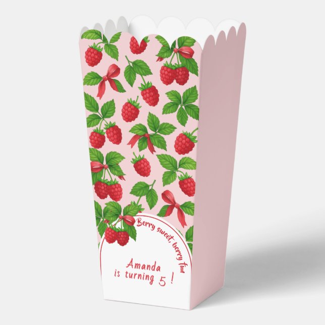 Caja Para Regalos Berry Sweet Raspberry Kids Birthday Fiesta - (Anverso)