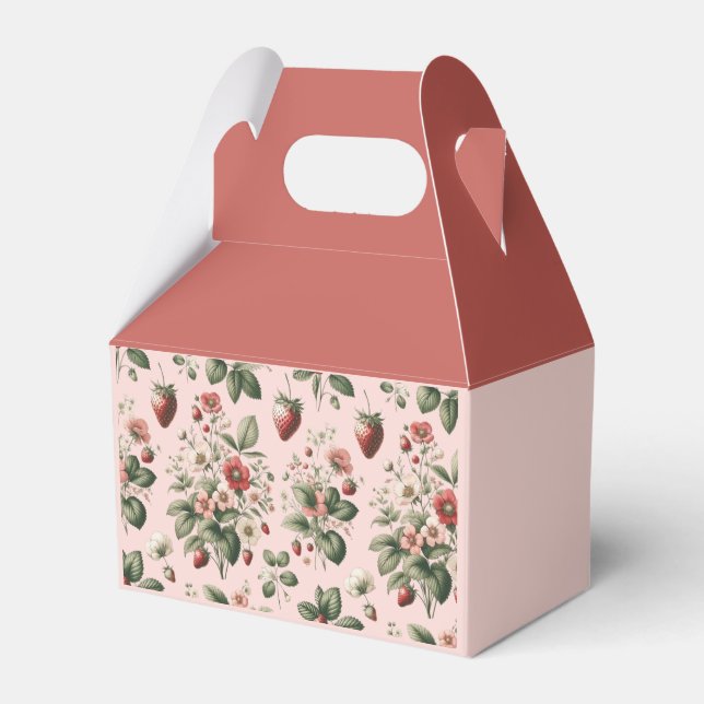 Caja Para Regalos Berry Sweet Red and Pink Strawberry (Front Side)
