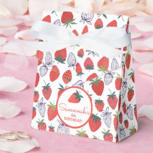 Caja Para Regalos Berry Sweet Red Strawberry Birthday Favor Box