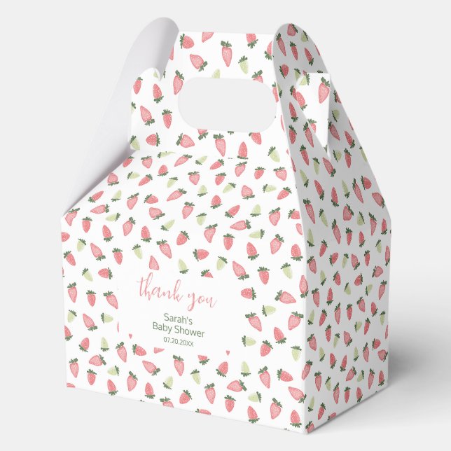 Caja Para Regalos Berry Sweet Strawberry Baby Shower (Anverso)