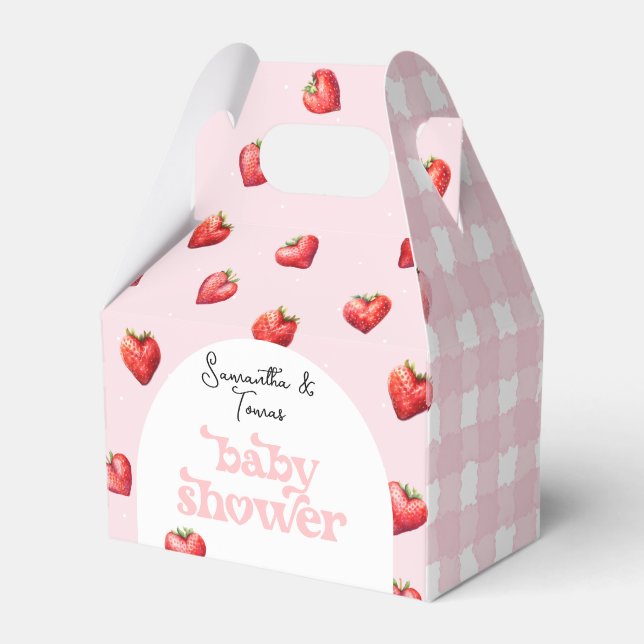 Caja Para Regalos Berry Sweet Strawberry Heart Chica Baby Shower (Front Side)