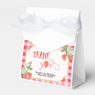 Caja Para Regalos Berry Sweet Watercolor Fresa Primer Cumpleaños