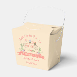 Caja Para Regalos Bicicleta tándem, pájaros y Boda de pancartas grac