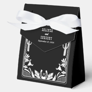 Caja Para Regalos Bienvenida a Boda rústico de vaquero de países occ