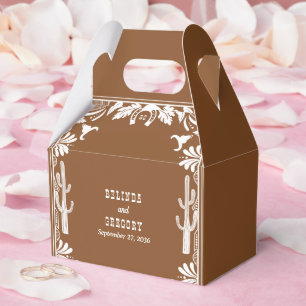 Caja Para Regalos Bienvenida a Boda rústico de vaquero de países occ