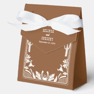 Caja Para Regalos Bienvenida a Boda rústico de vaquero de países occ