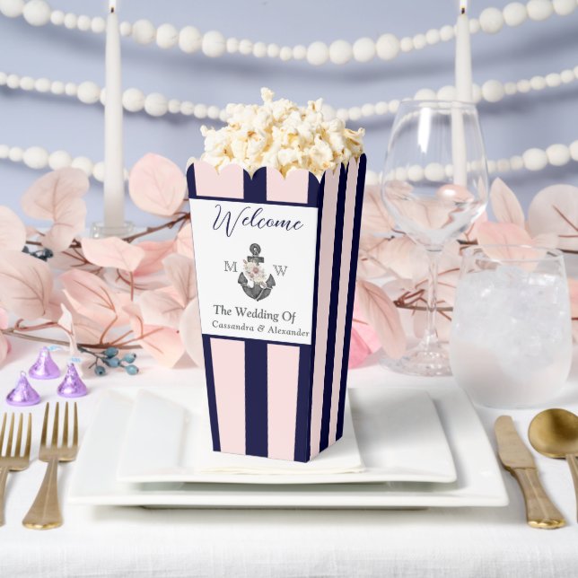 Caja Para Regalos Bienvenida a la Marina Rosa Náutica Boda Floral An (Boda)