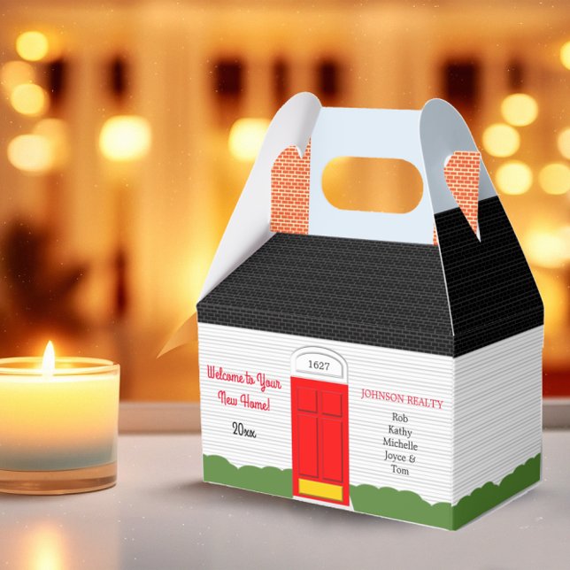 Caja Para Regalos Bienvenida Casa Blanca Casa Negra Techo Hogar Cale (Subido por el creador)