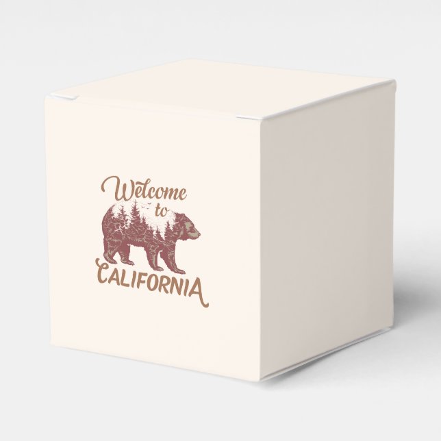 Caja Para Regalos Bienvenidos a California Bear (Costado Anverso)