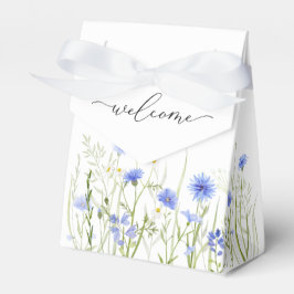 Caja Para Regalos Bienvenidos al Boda Blue Wildflower