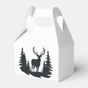 Caja Para Regalos Big Buck Entre El Vector De Los Pinos