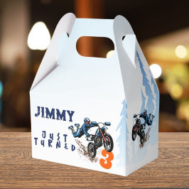 Caja Para Regalos Biker Kid Dirt Stunt Bike Birday