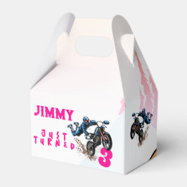 Caja Para Regalos Biker Kid Dirt Stunt Bike Birthday Favor Box