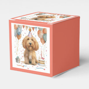Caja Para Regalos Birthday Goldendoodle Dog