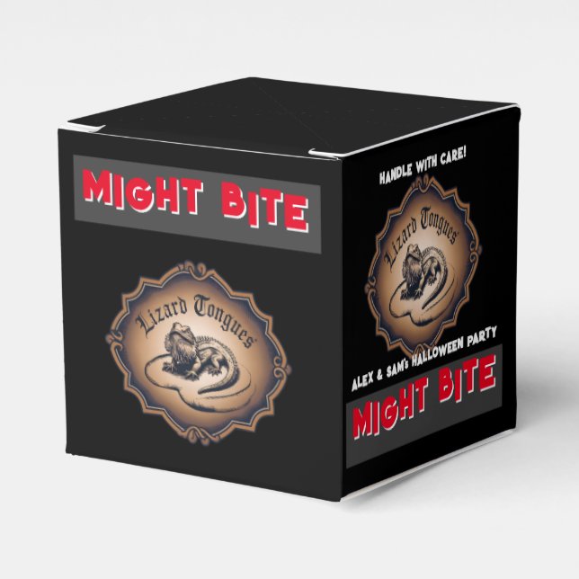Caja Para Regalos BITE Lizard Tongues Halloween Party Spooky Candies (Costado Anverso)