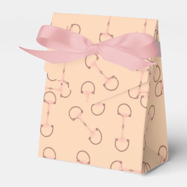Caja Para Regalos Bits de caballos ecuestres rosados (Front Side)