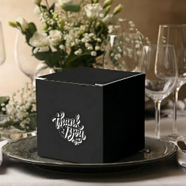 Caja Para Regalos Black and White Wedding Favor Box