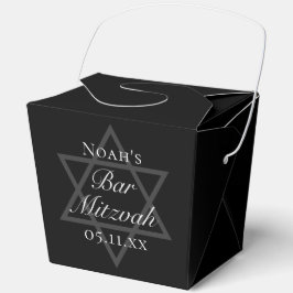 Caja Para Regalos Black Bar Mitzvah Star of David Custom Fortune
