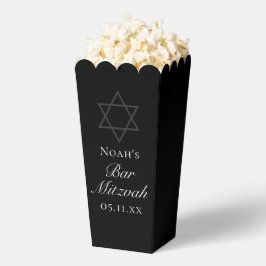 Caja Para Regalos Black Bar Mitzvah Star of David Custom Popcorn