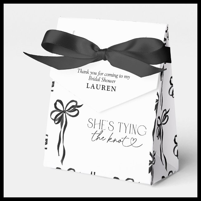Caja Para Regalos Black Bow está atando la ducha nupcial (Subido por el creador)