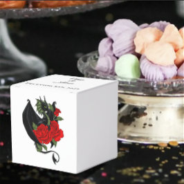 Caja Para Regalos Black Dragon Red Roses Fantasy