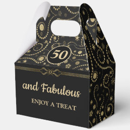 Caja Para Regalos Black &Gold ANY AGE Birthday 5"w x 3"l x 6.5"h