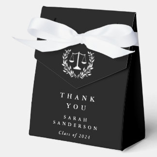 Caja Para Regalos Black Law Scales+Laurel Wreath Graduation