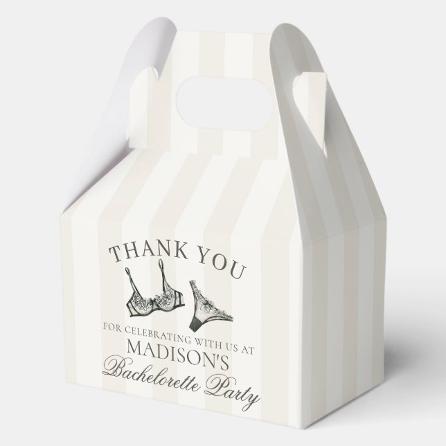 Caja Para Regalos Black Lingerie Shower Bachelorette Party Gable (Anverso)