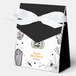 Caja Para Regalos Black Modern Little Boo Ghost Boy Baby Shower