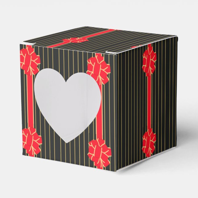 Caja Para Regalos Black & Red Bow (Anverso)