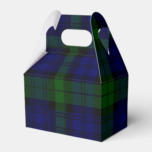Caja Para Regalos Black Watch Tartan Blue Green Plage (Front Side)