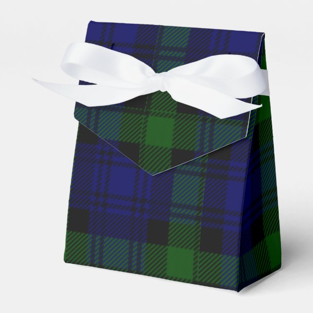 Caja Para Regalos Black Watch Tartan Blue Green Plage (Front Side)