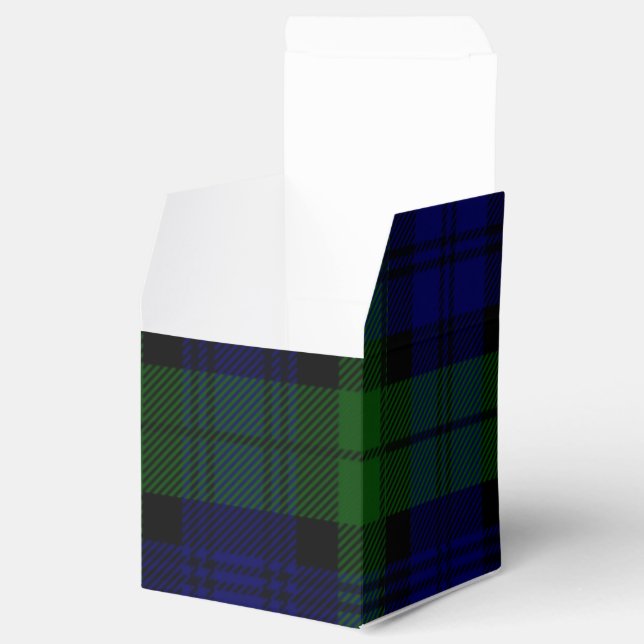 Caja Para Regalos Black Watch Tartan Blue Green Plage (Abierto)