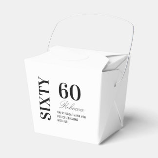 Caja Para Regalos Black & White Elegant Sixty 60th Birthday Party 