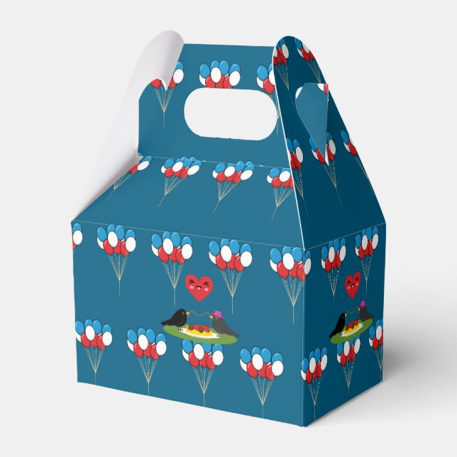 Caja Para Regalos Blackbird's Spaghetti Meatballs Valentine's Date  (Front Side)