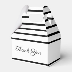 Caja Para Regalos Blanco con banda negra acentuada