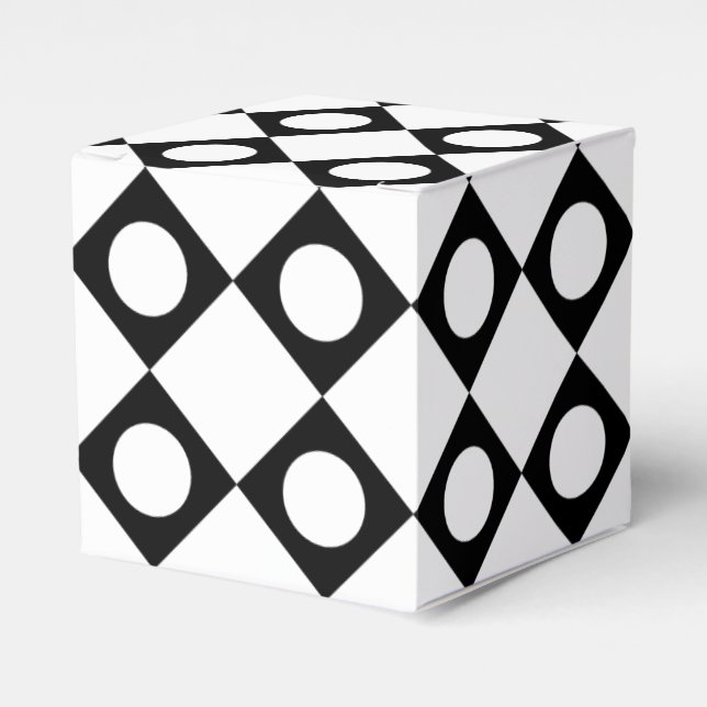 Caja Para Regalos Blanco de Mod Retro 60 (Costado Anverso)