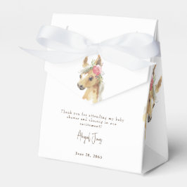 Caja Para Regalos Blanco Floral Rosa Pony & Cow Baby Shower