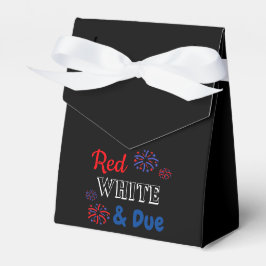 Caja Para Regalos Blanco rojo y adeudado
